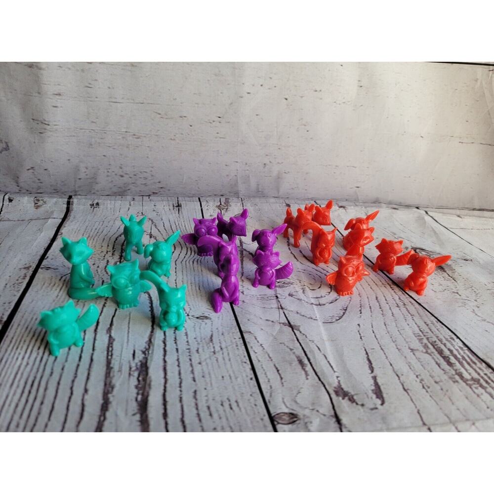 20 VTG Plastic Woodland Creatures Raccoon Owl Deer Fox Squirrel Bunny Counting